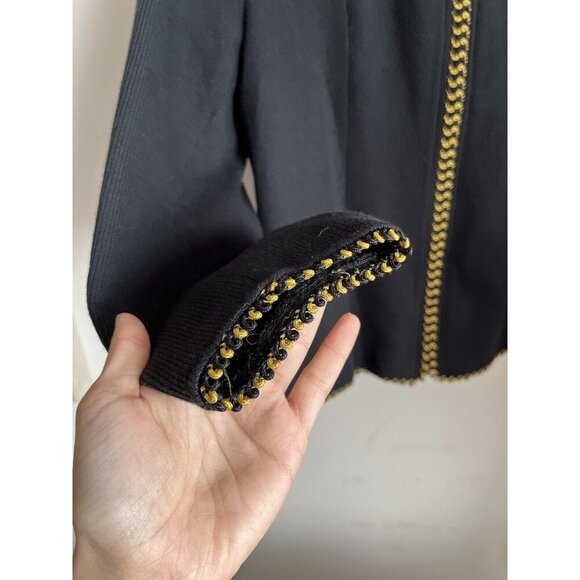 Suttles & Seawinds Vintage Collared Trim Sweater jacket Size L Made In Canada - Picture 2 of 9